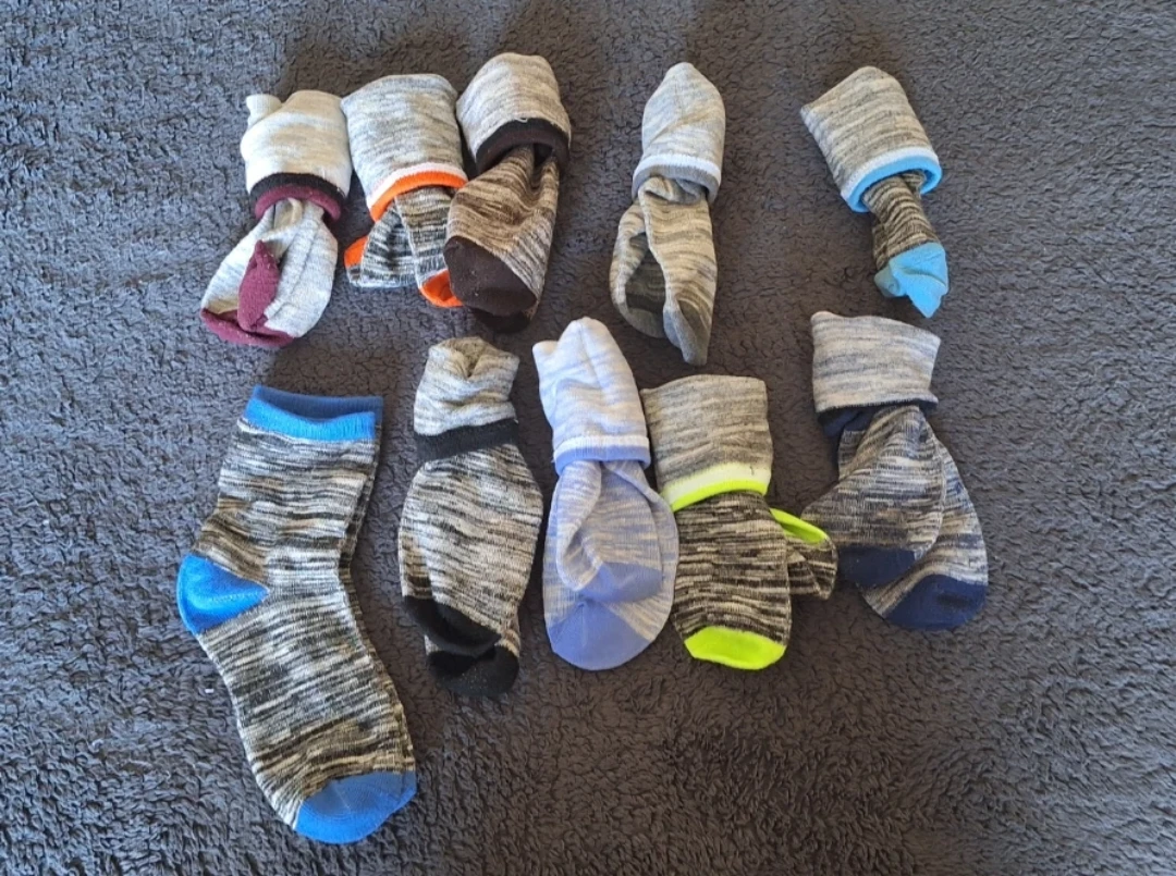 Assorted Kids Crew Socks Age 5-7