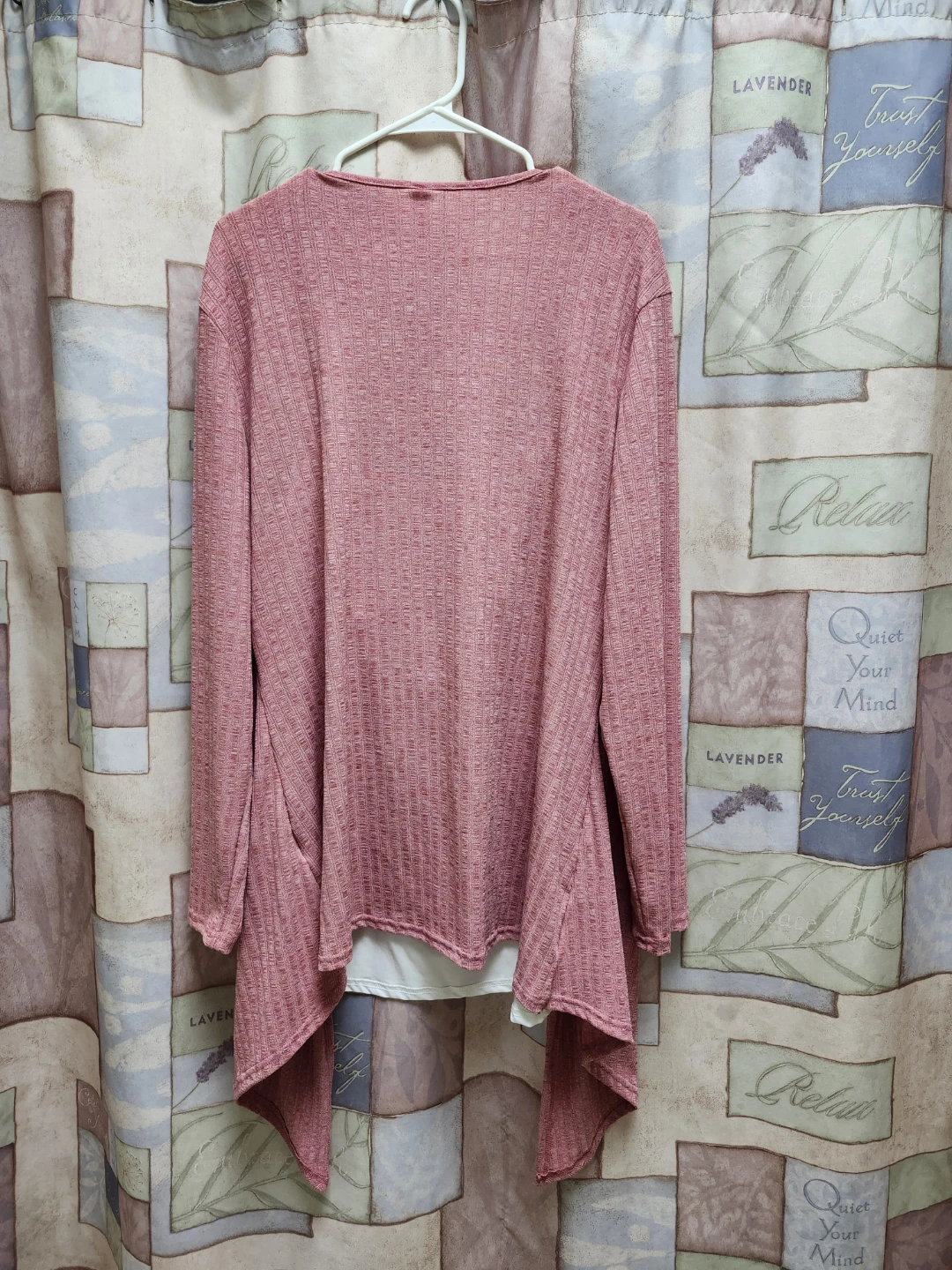 Rosegal Women's 3XL Pink Ribbed Cardigan - photo 2