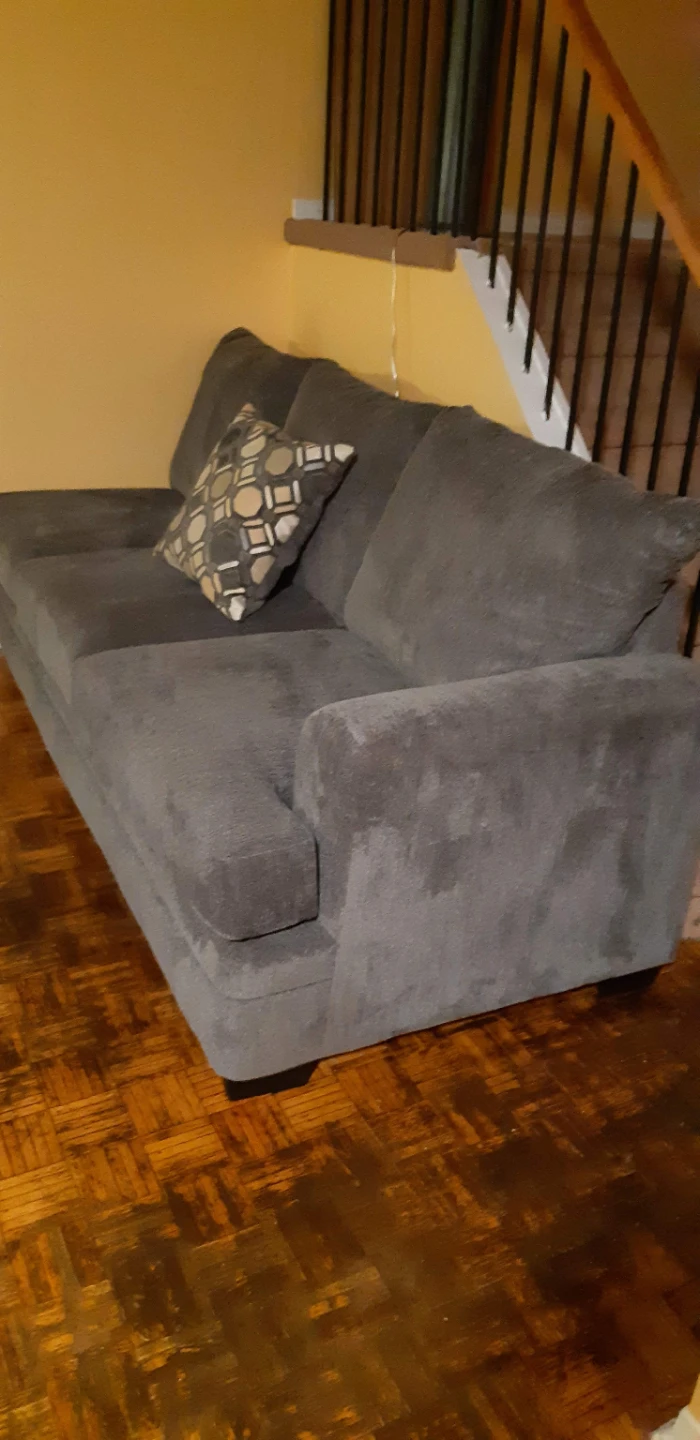 Dark Grey Sectional Sofa with Chaise - photo 2