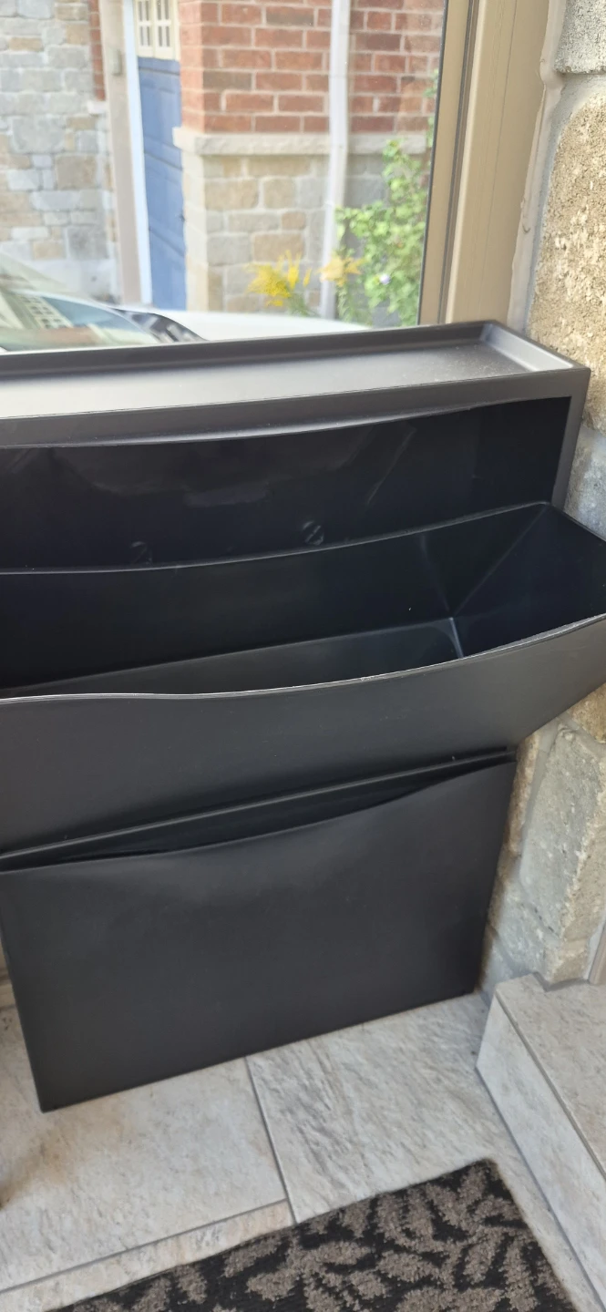 2 IKEA Trones Black Wall-Mounted Shoe Cabinet - photo 2