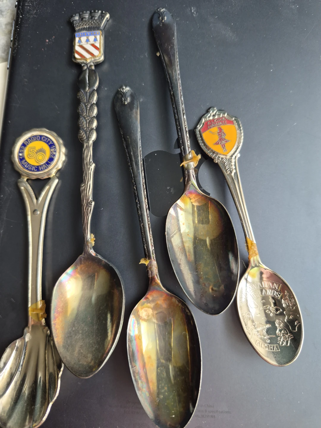 Collection of 5 Vintage Souvenir Spoons