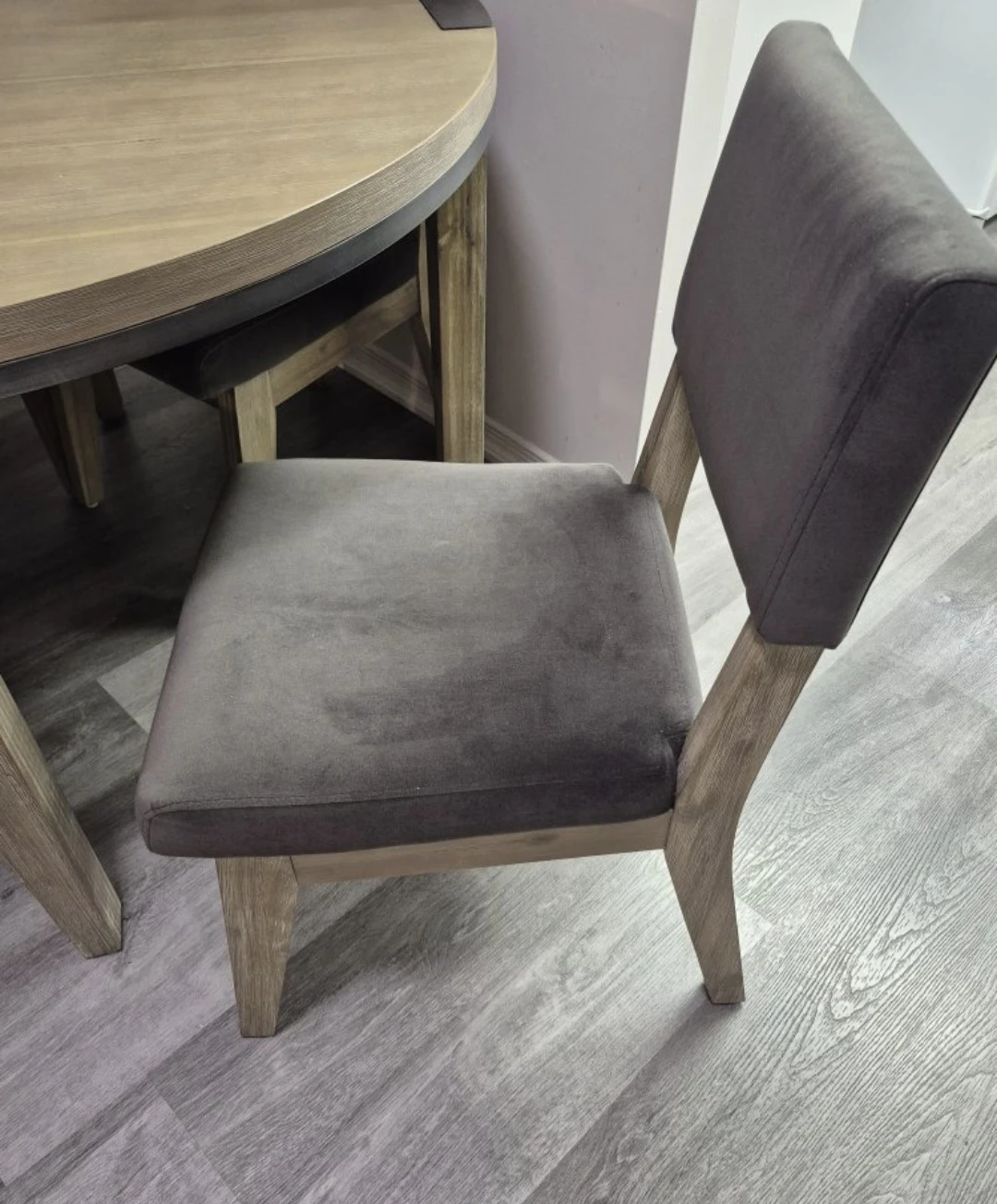 Round Wooden Dining Table with 4 Chairs - photo 2