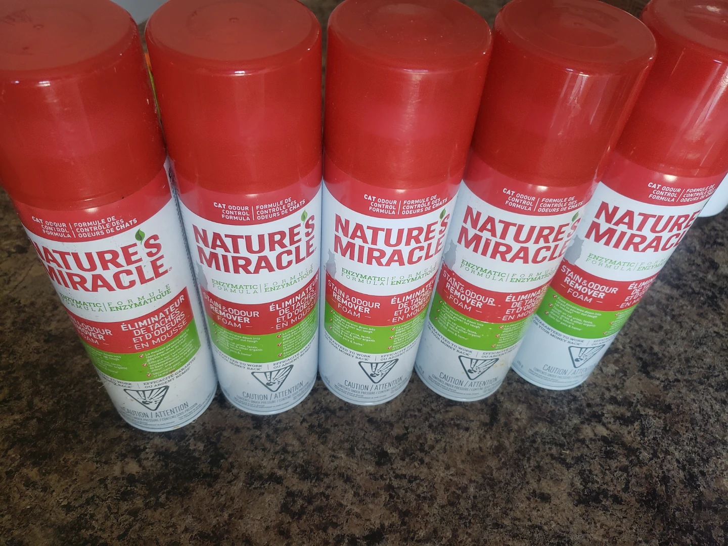5 Cans of Nature's Miracle Stain & Odour Remover Foam - photo 4