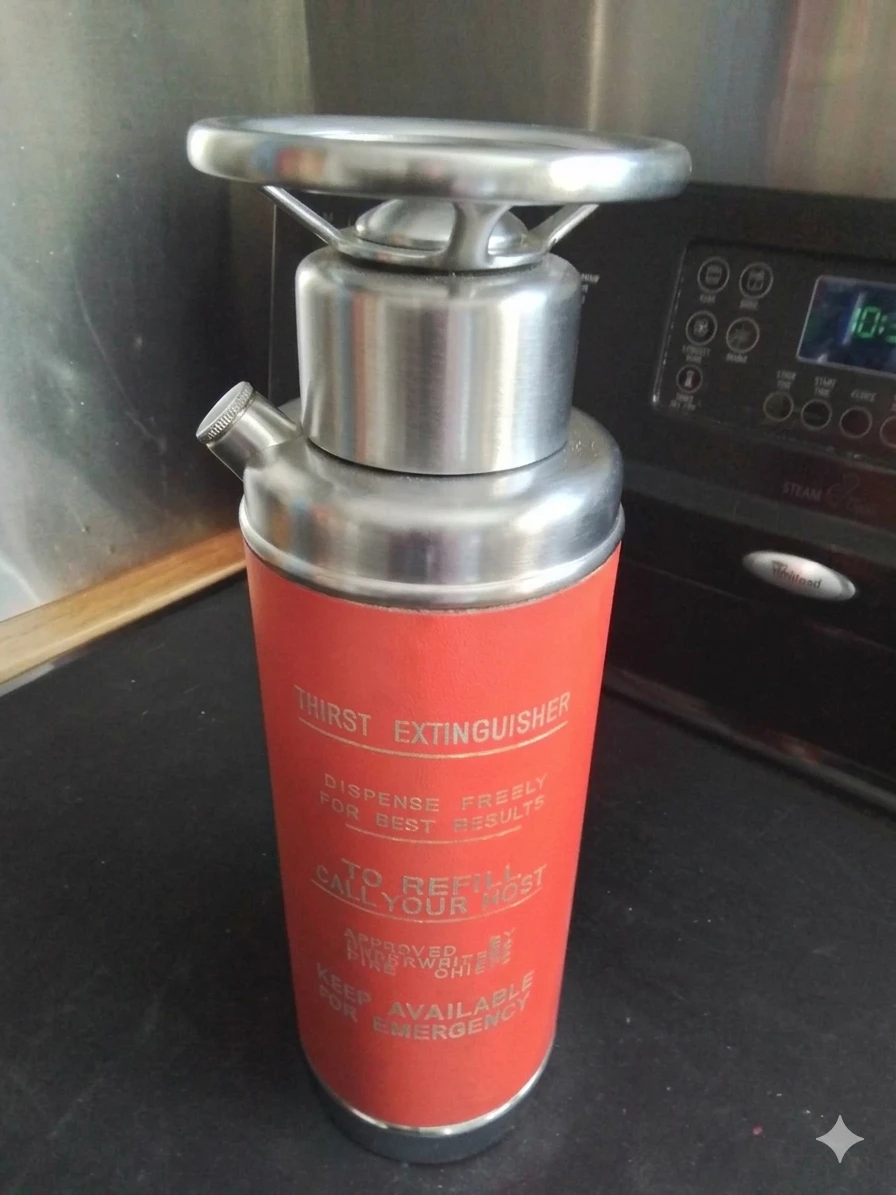 1950s Thirst Extinguisher Musical Cocktail Shaker Decanter