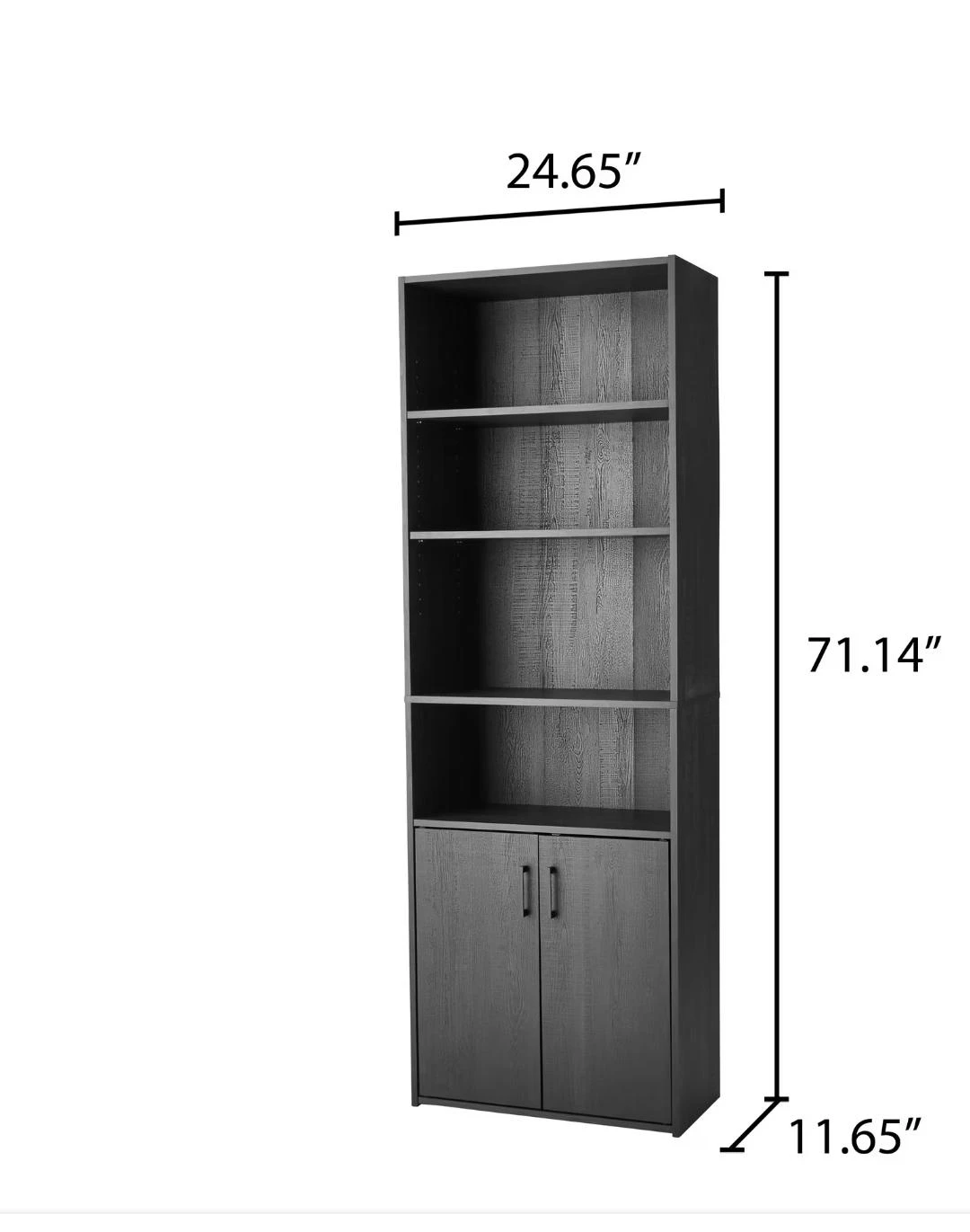 Storage unit, mainstays bookshelf with doors and 3 shelf unit