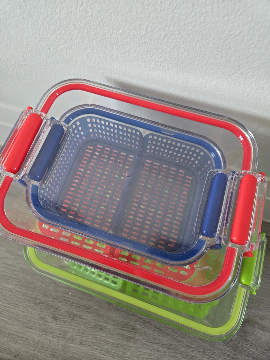 Set of 3 Plastic Produce Storage Containers - photo 2