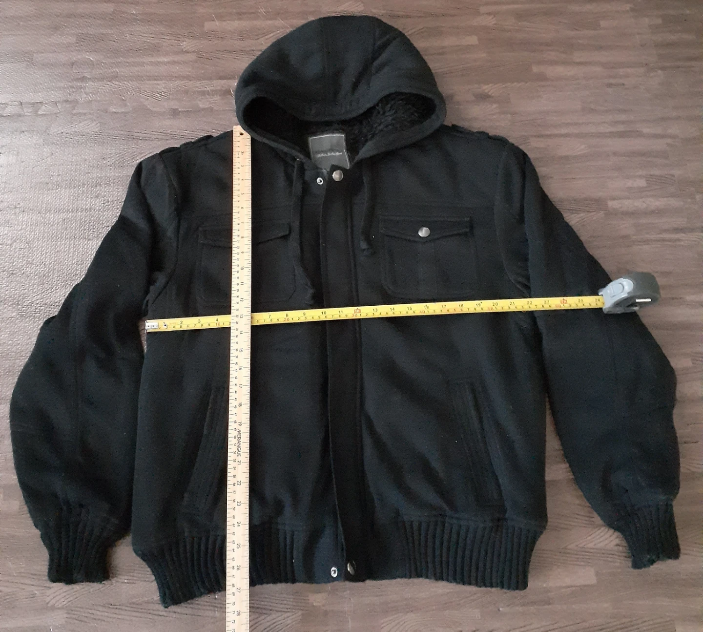 Urban Heritage Faux Leather Hooded Jacket