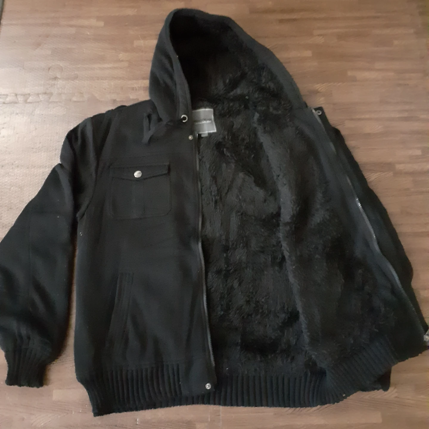 Urban Heritage Faux Leather Hooded Jacket - photo 2