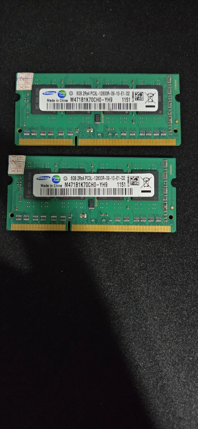 2pic Samsung 16GB (2 x 8GB) DDR3 Laptop RAM