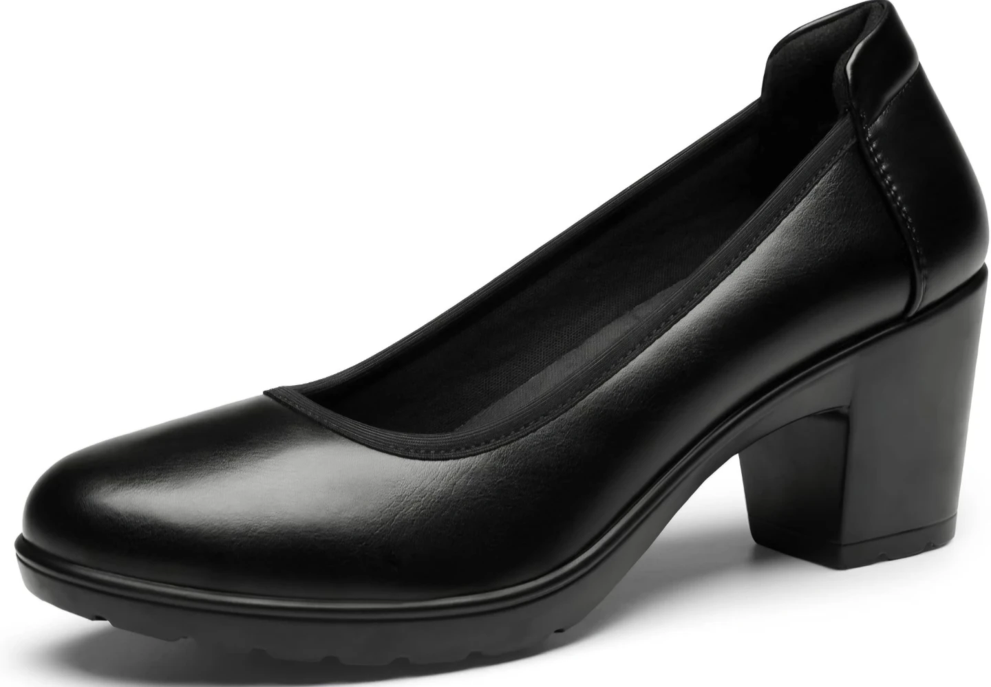 Dream Pairs Black Block Heel Pumps