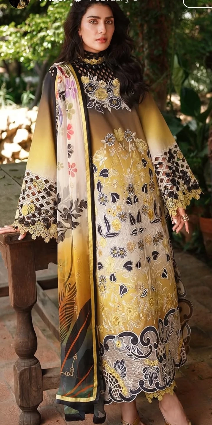 Embroidered 3-Piece Pakistani Suit - photo 5