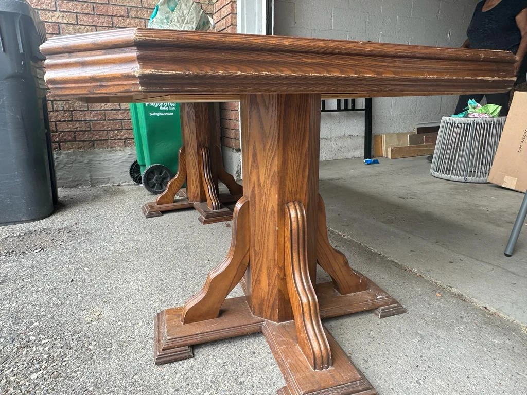 Solid Oak Extendable Dining Table - photo 3