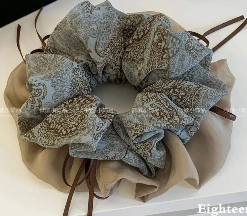 Layered Paisley Fabric Scrunchie - photo 3