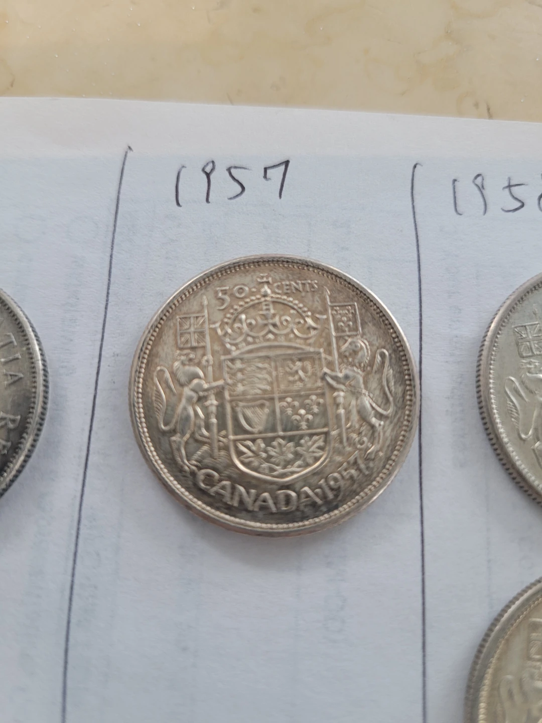 1957 Canada 50 Cents Coin