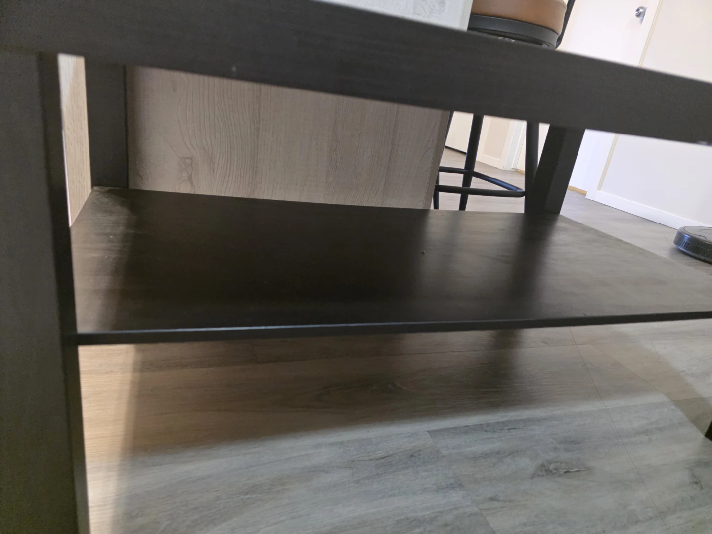 Black coffee table with shelf - photo 3