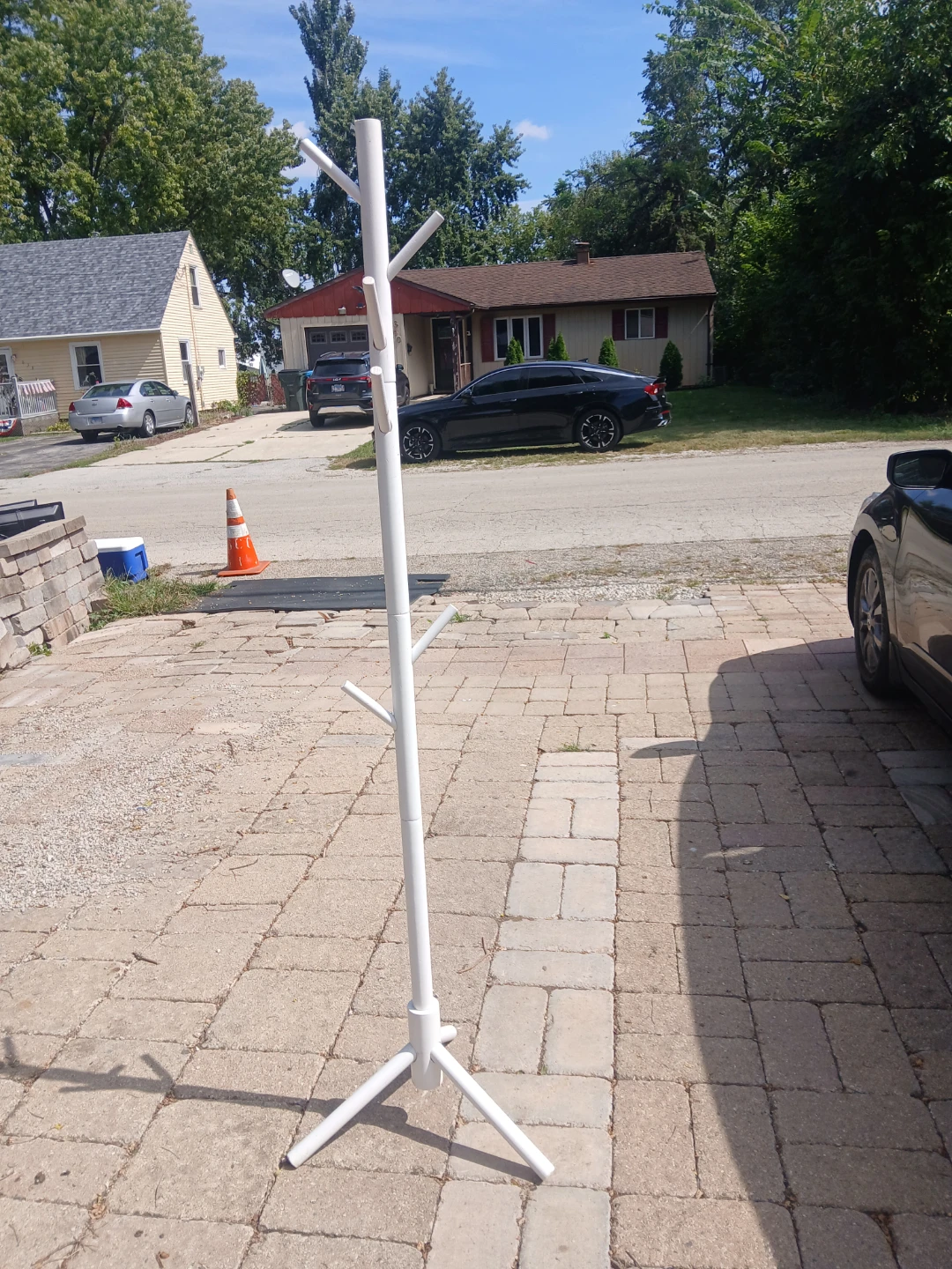 White Standing Coat Rack
