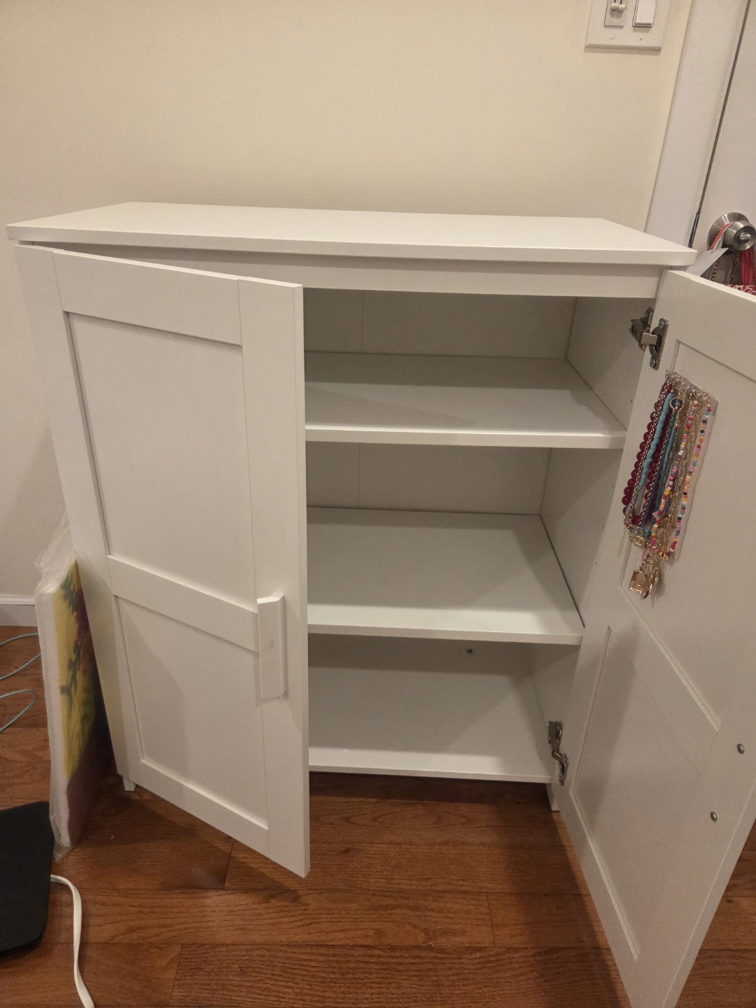 White 2-Door Storage Cabinet with Shelves - photo 2