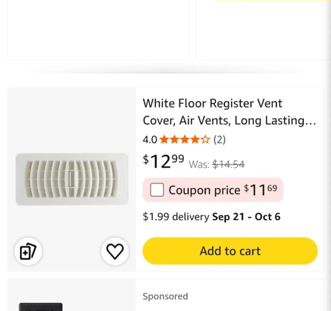 White floor registers vent covers - photo 2