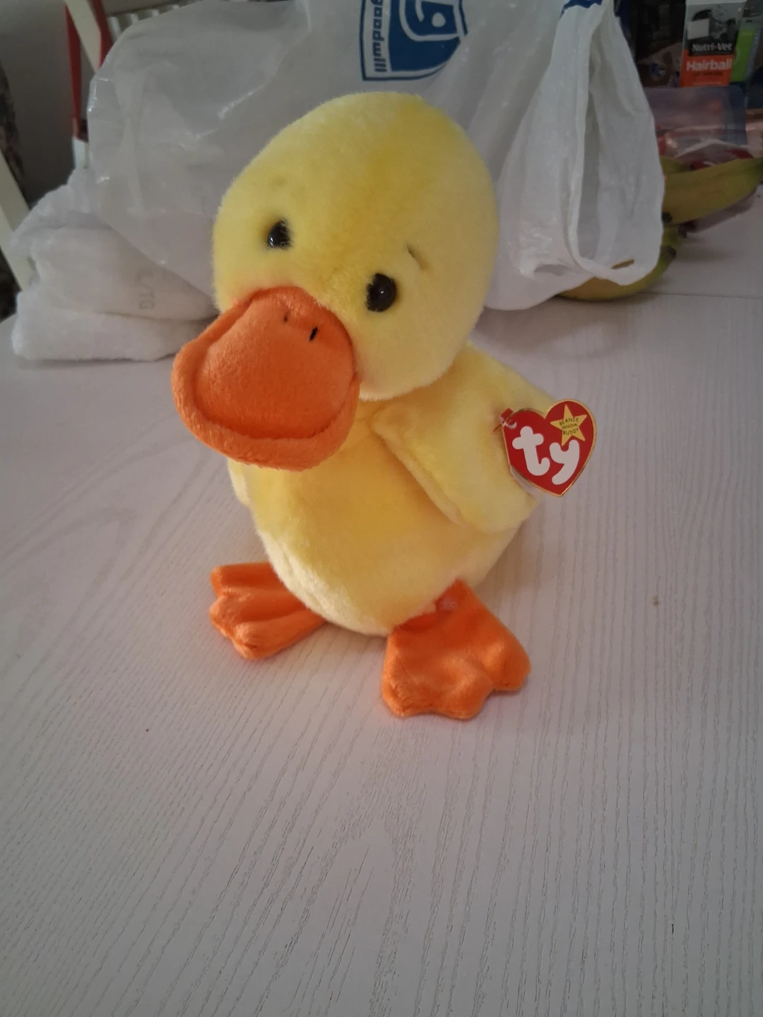 Ty Beanie Buddy Quackers Duck Plush