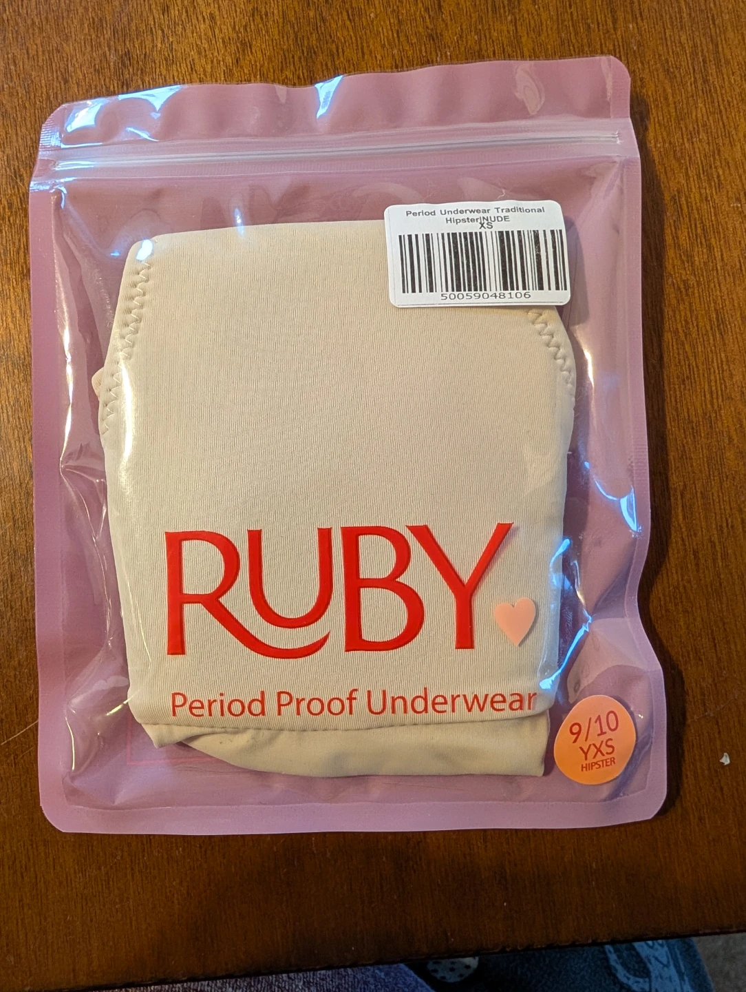 Ruby Period Proof Underwear Traditional Hipster Nude XS