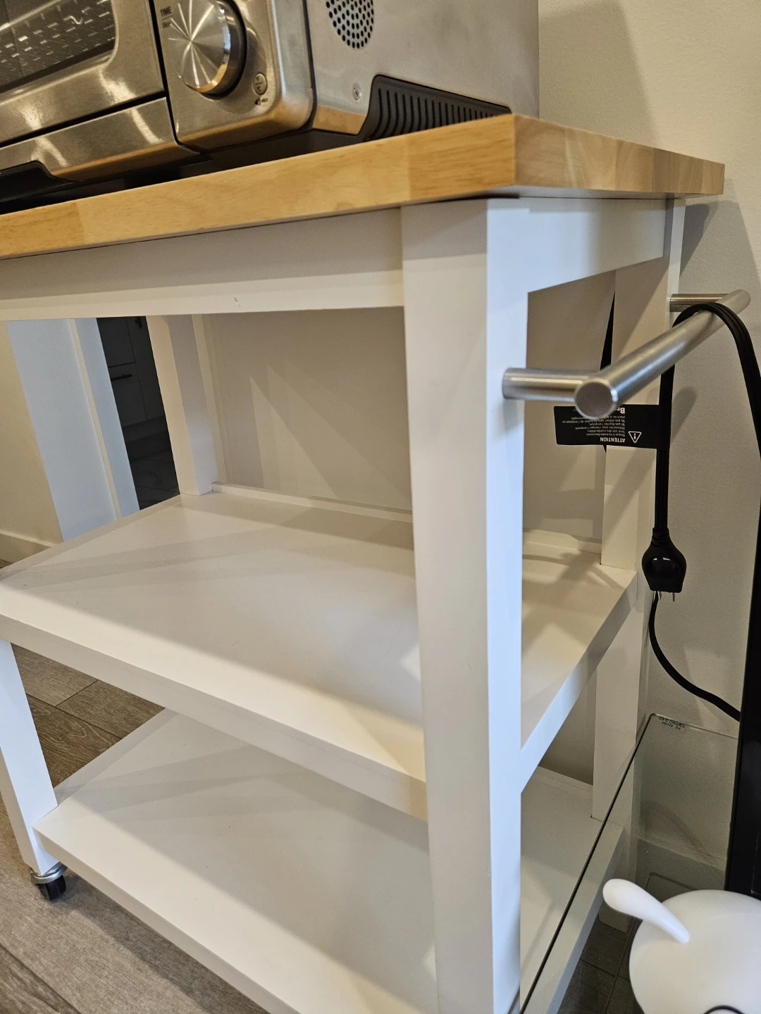 TRINITY Wood Kitchen Cart – White - photo 3