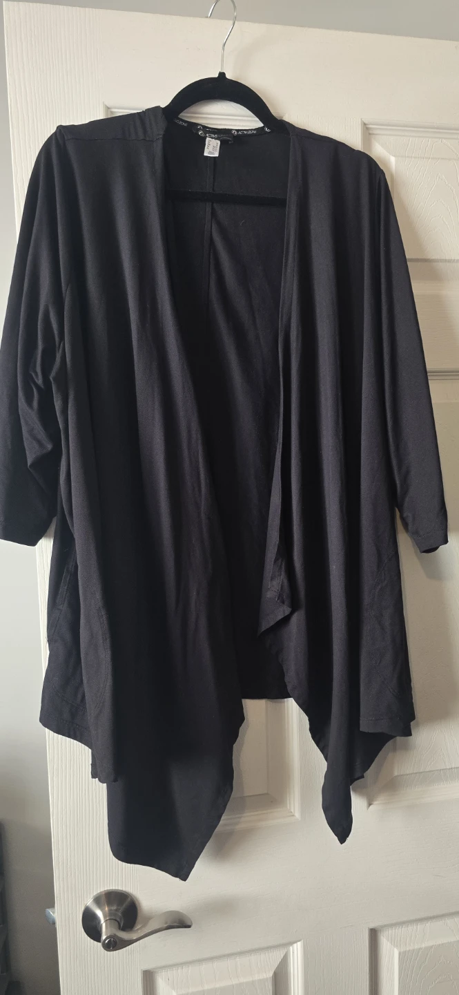 ActiveZone Black Open Cardigan - 2X