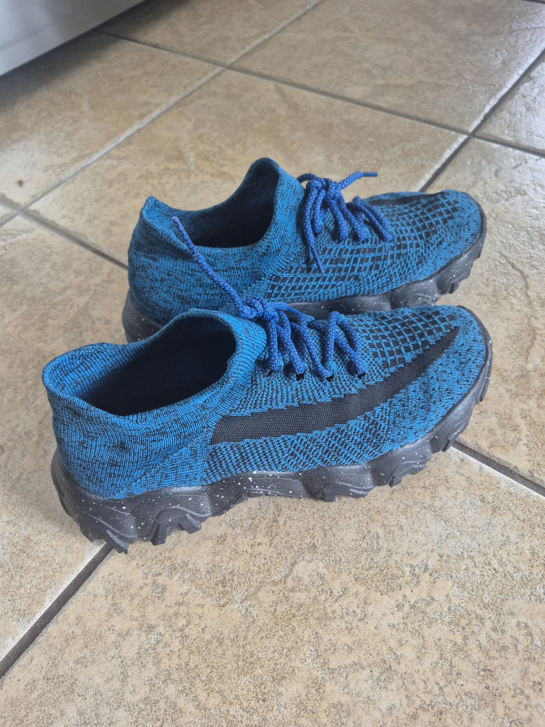 Blue and black knit sneakers Men Shoes - photo 2
