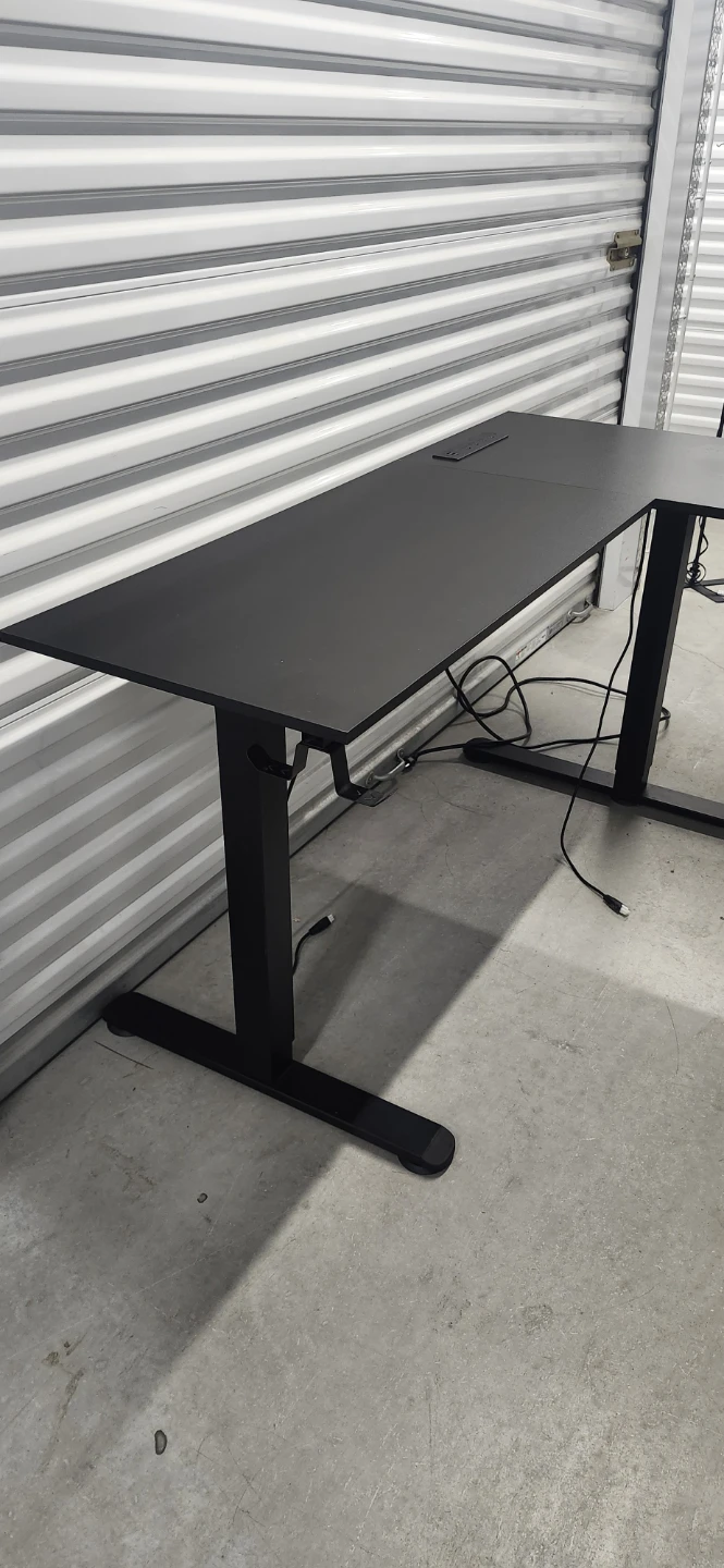 Black L-Shaped Standing Desk - photo 5