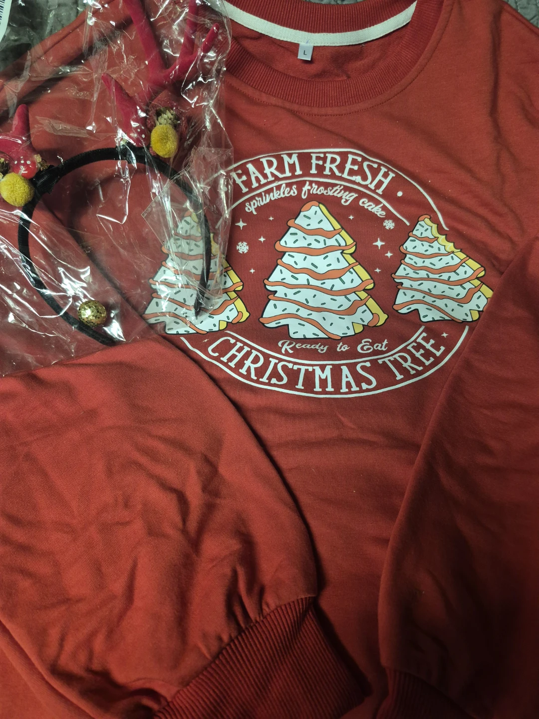 🎅 Brand New Christmas Bundle: Lg Ugly Sweatshirt & Decor - photo 2