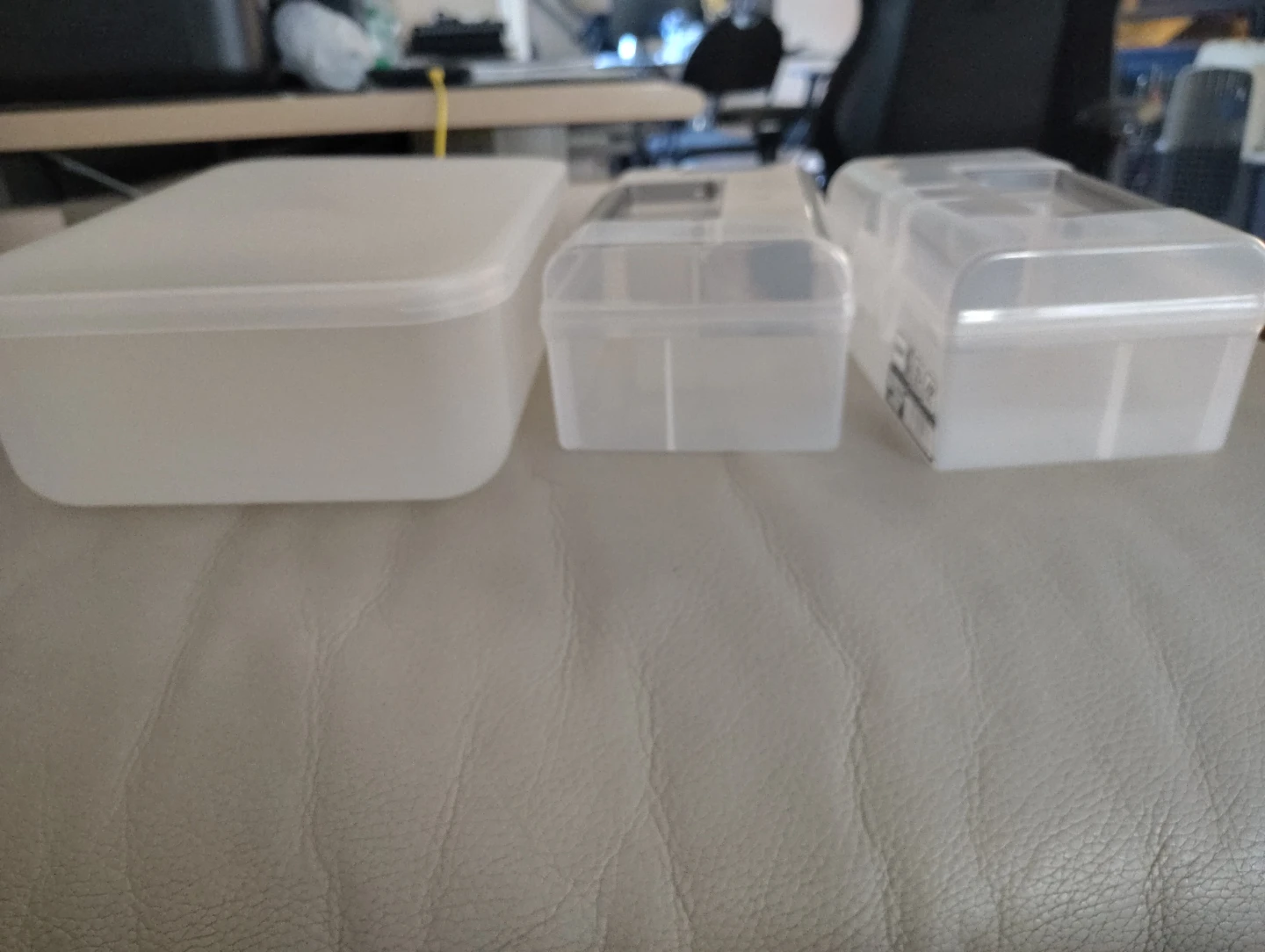 Assorted Clear Plastic Storage Bins - photo 3