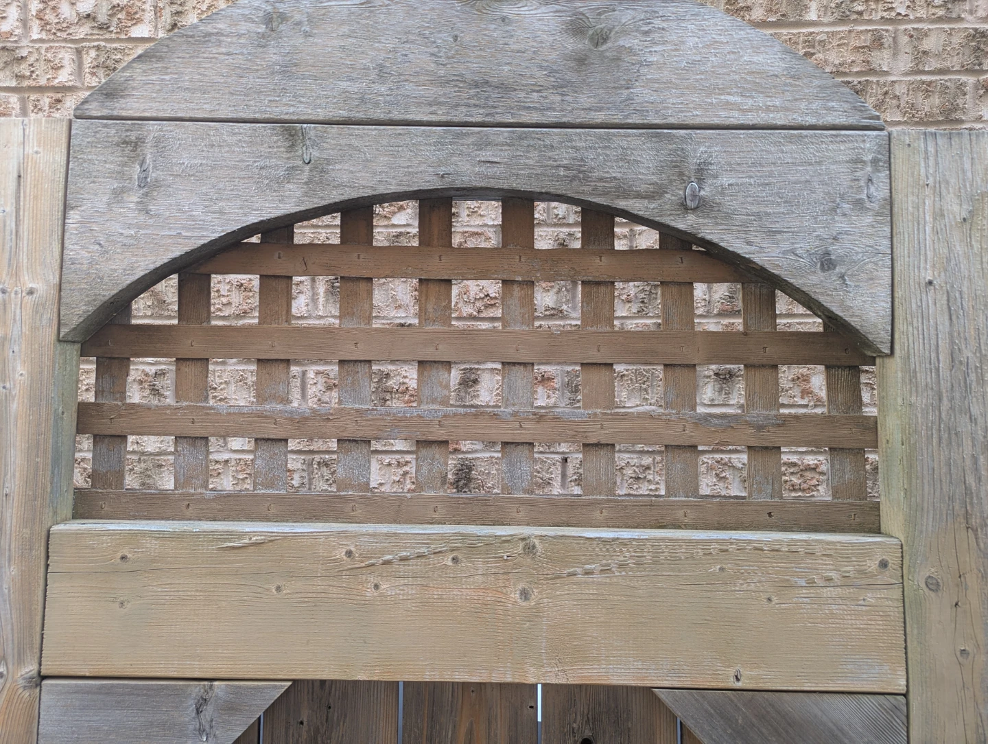 Wooden Garden Gate with Lattice Detail - photo 4