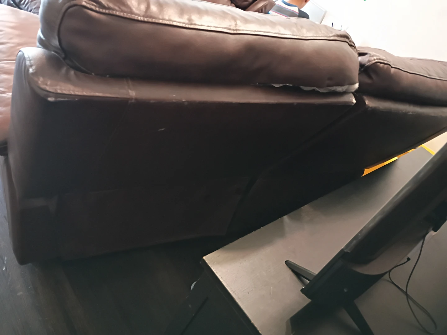 Brown Leather Reclining Sofa Set