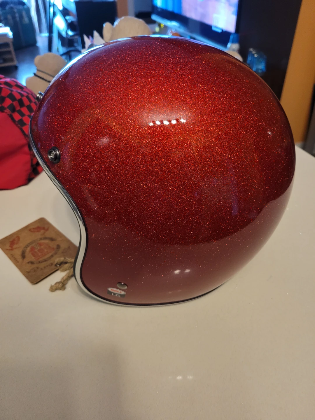 Bell Custom 500 Open Face Helmet Red Glitter - photo 3
