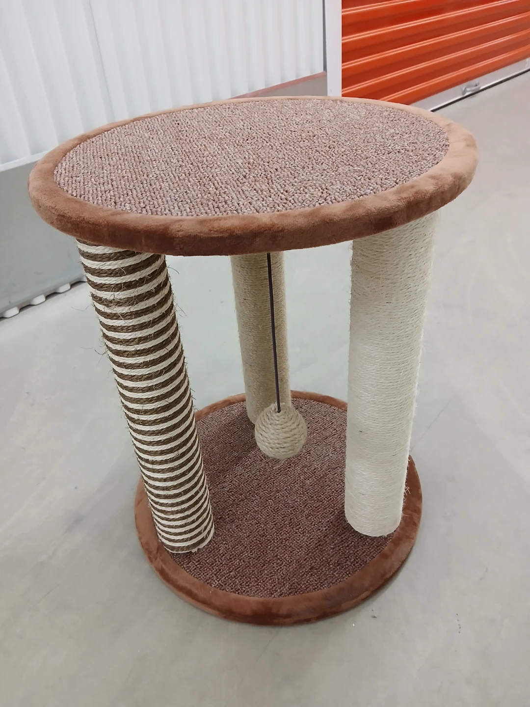 Small Round Cat Scratching Post Tower - photo 2