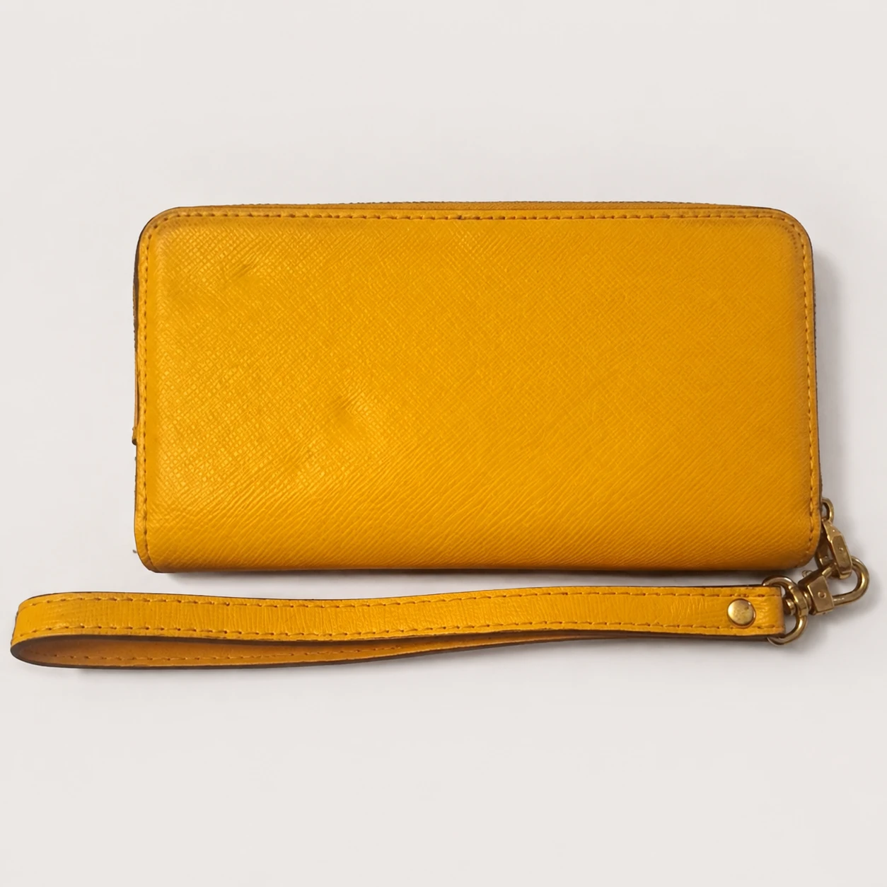Michael Kors Yellow Saffiano Leather Wallet Wristlet - photo 2