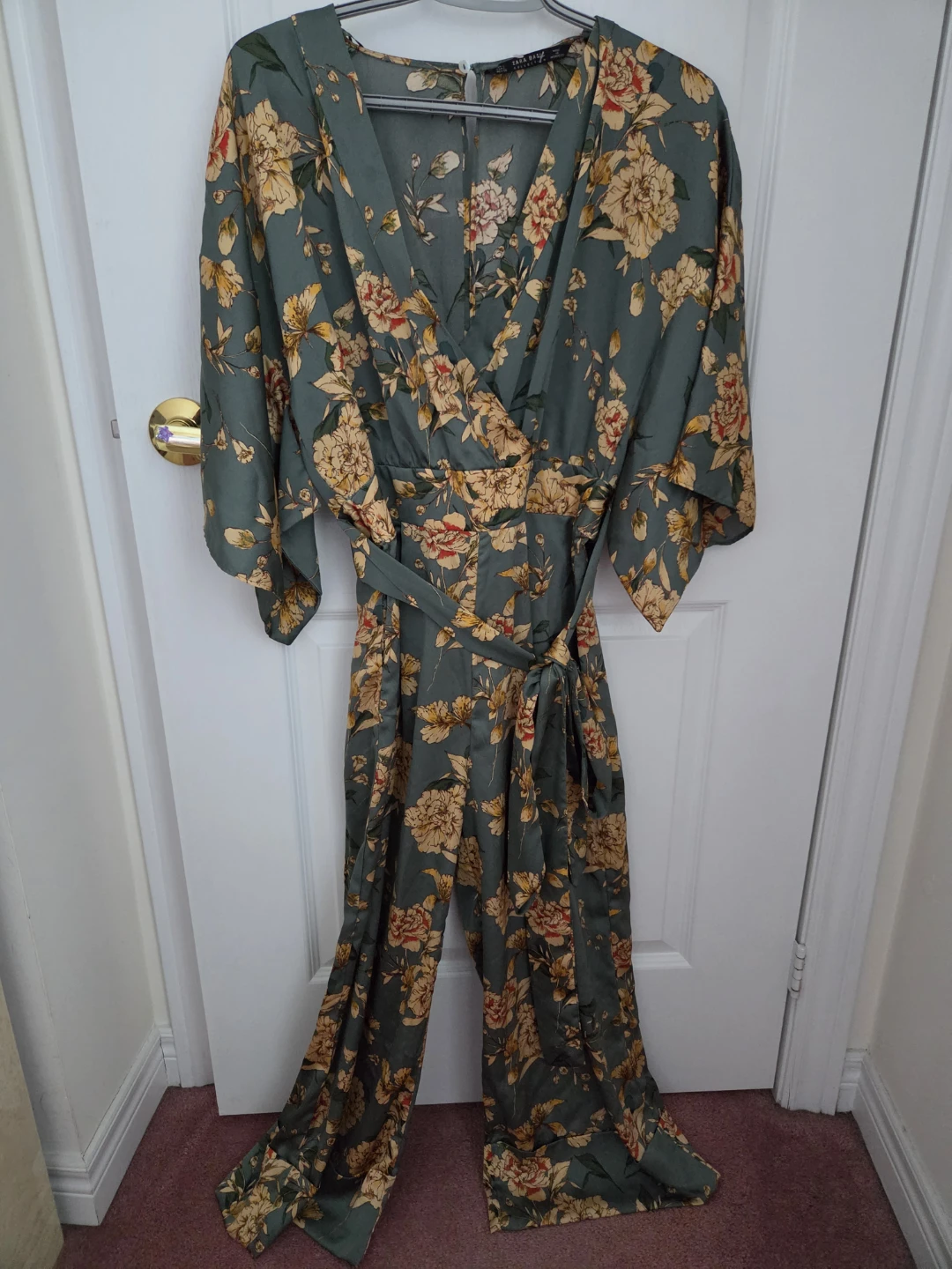Zara Basic Floral Jumpsuit