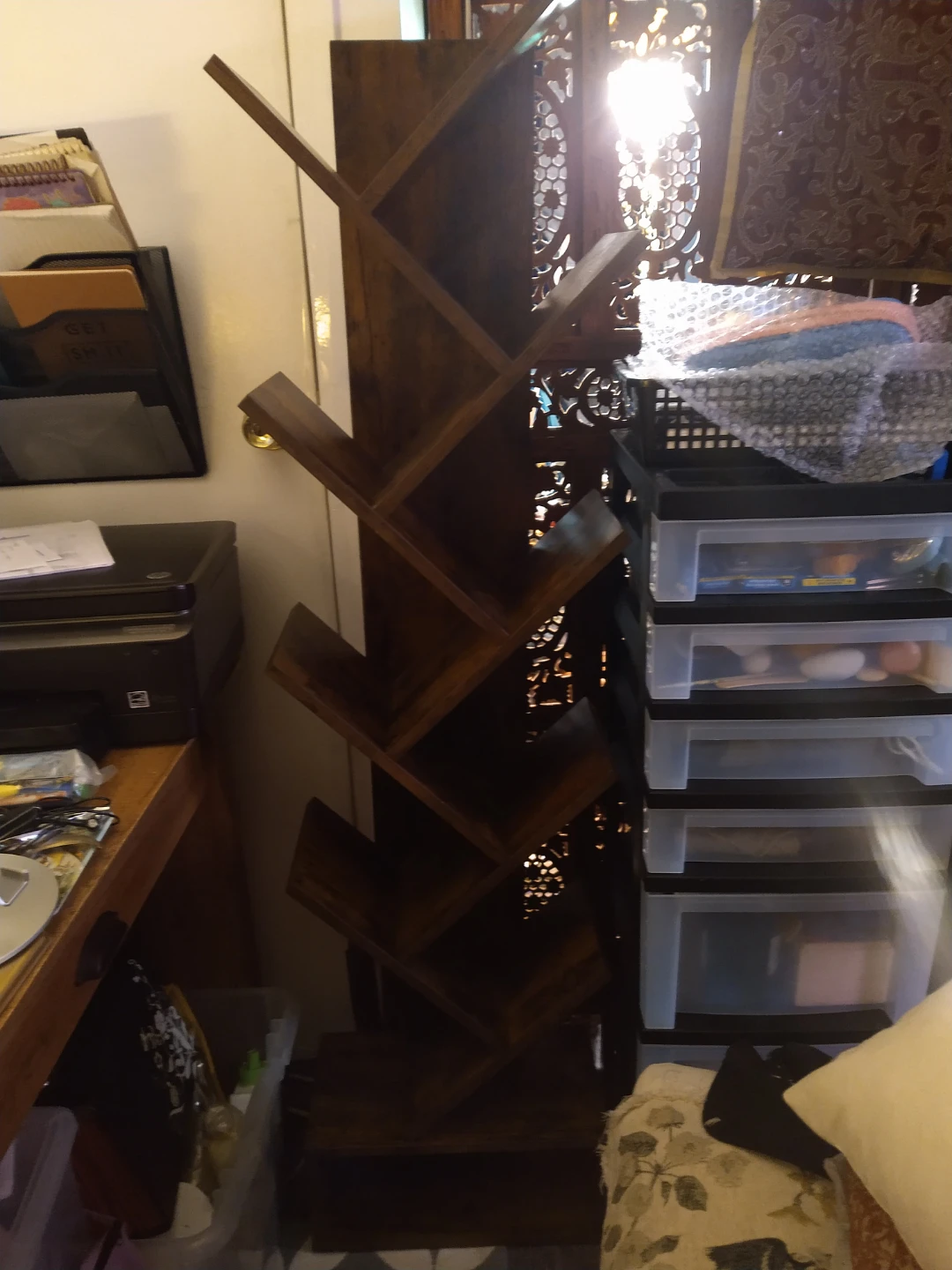 Dark Wood Tree Bookshelf - photo 4