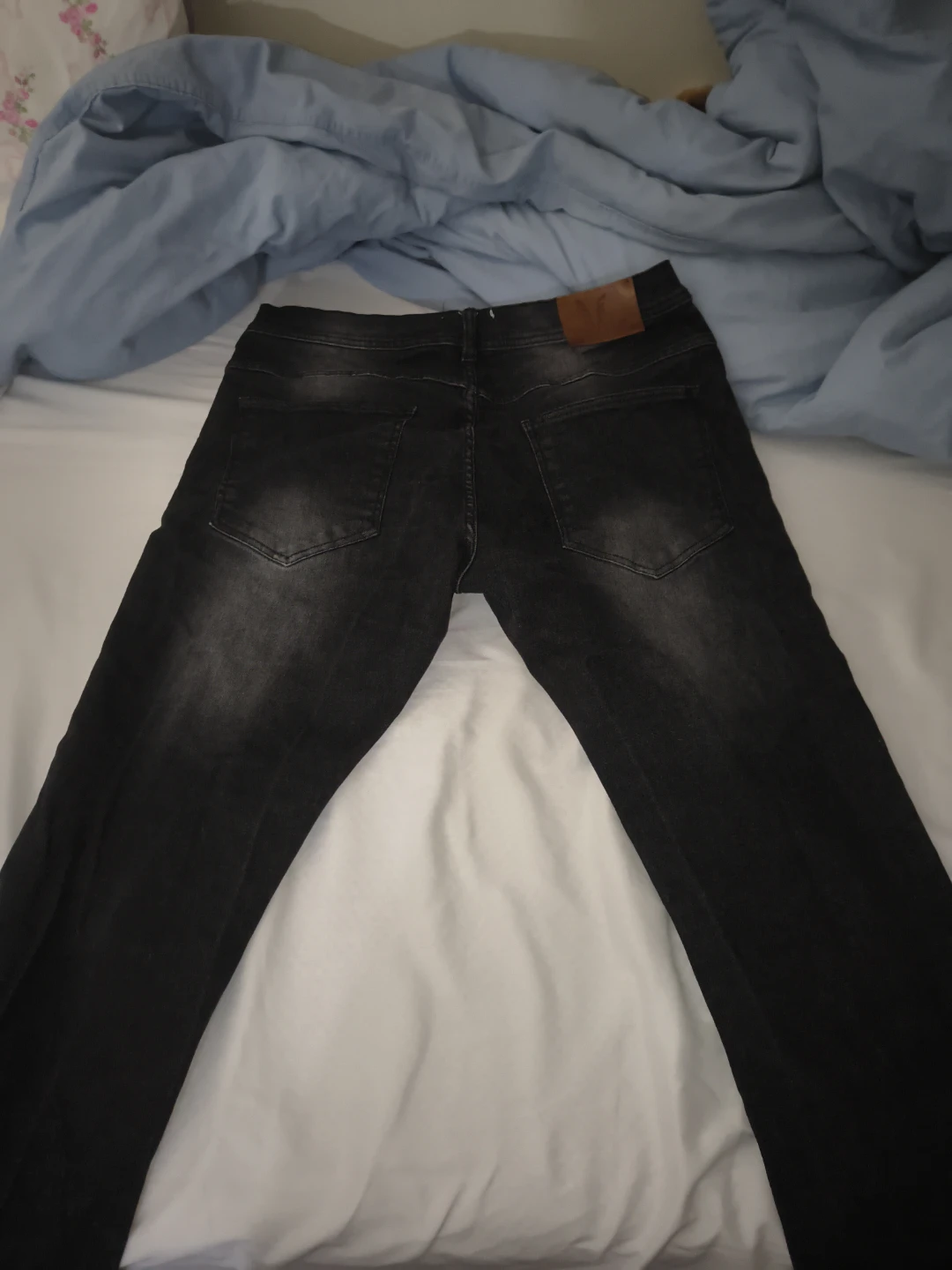 Fitted Black Denim Jeans - photo 2