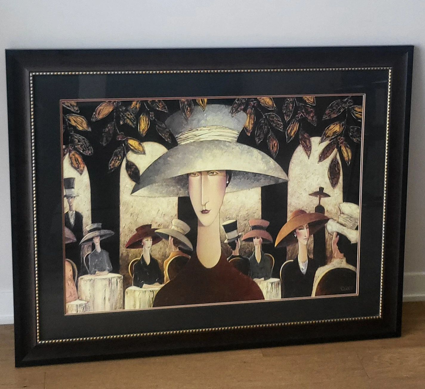 HUGE Art – "Lady in a Cafe" Print by Danny McBride 45" x 35" - photo 3