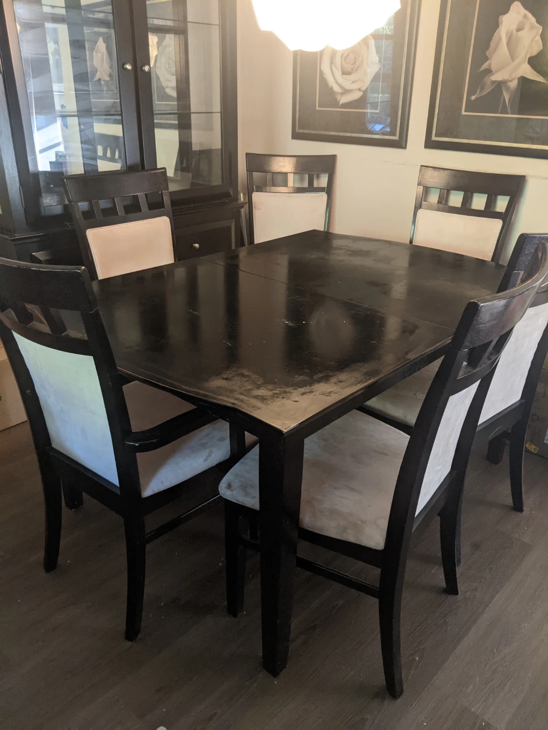 Black Dining Hutch and Table Set - photo 3