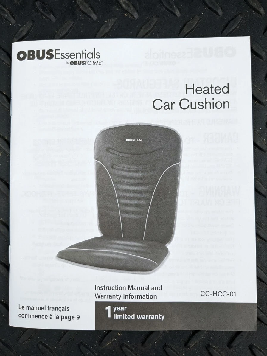 ObusForme Heated Car Cushion - photo 3