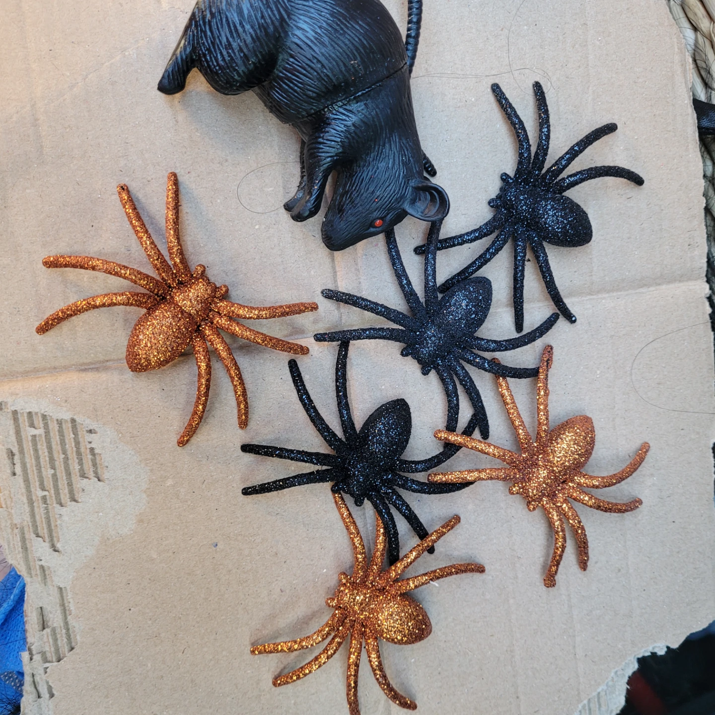 Halloween Decorative Spiders and Rat - photo 2