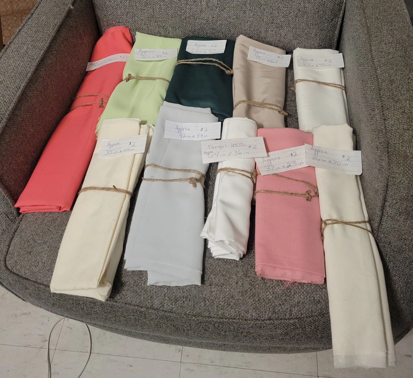 Fabrics ($2 each)