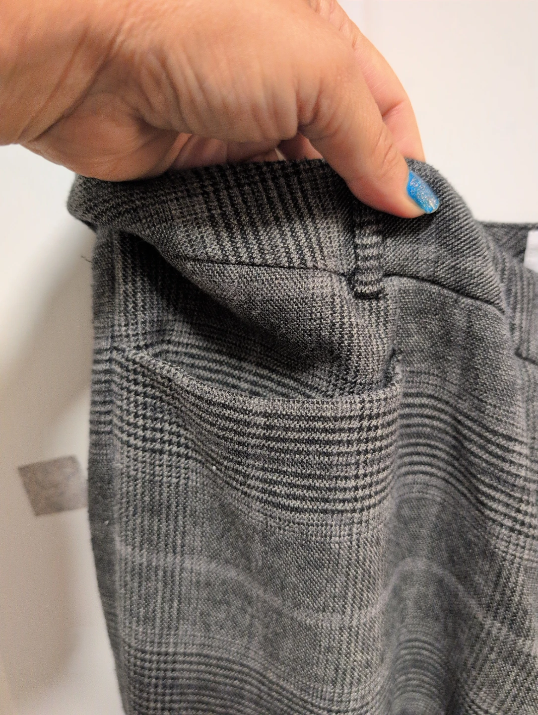 Calvin Klein Grey Plaid Trousers - photo 3