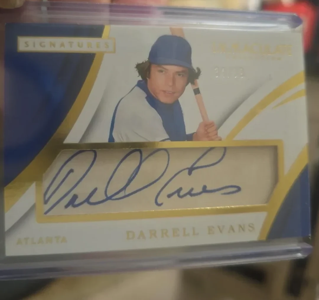 2023 Panini Immaculate Darrell Evans Autograph Baseball Card