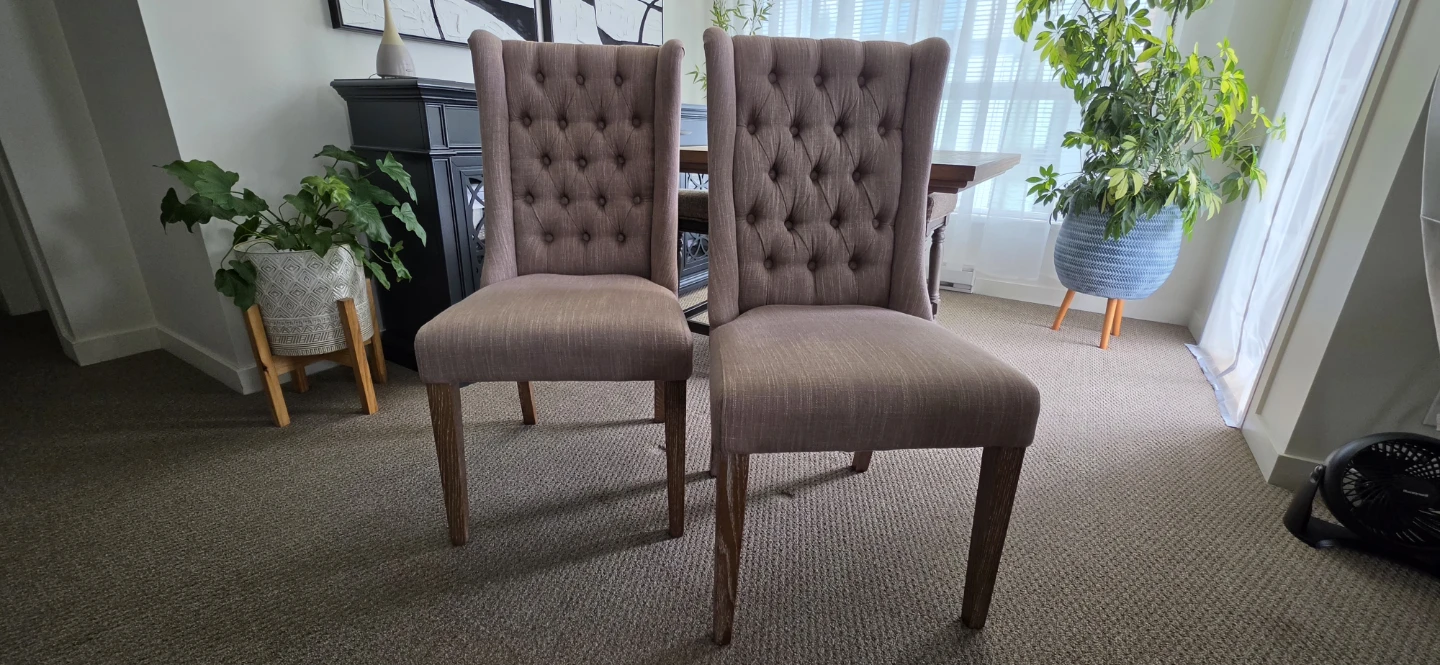Fabric Tufted Dining Chairs