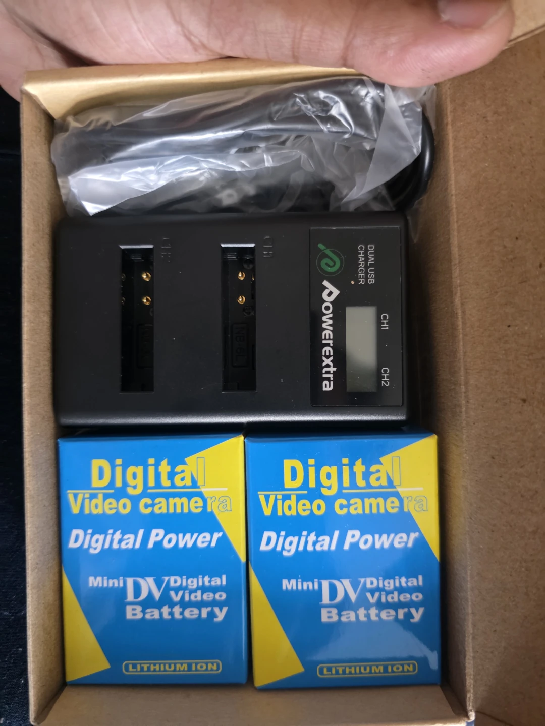 Powerextra Dual USB Charger and 2 Digital Video Batteries