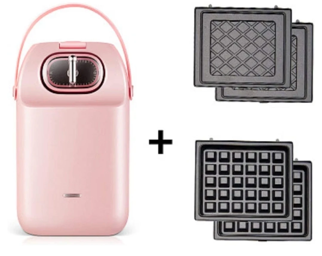 🏈 Pink Portable Sandwich and Waffle Maker - photo 5