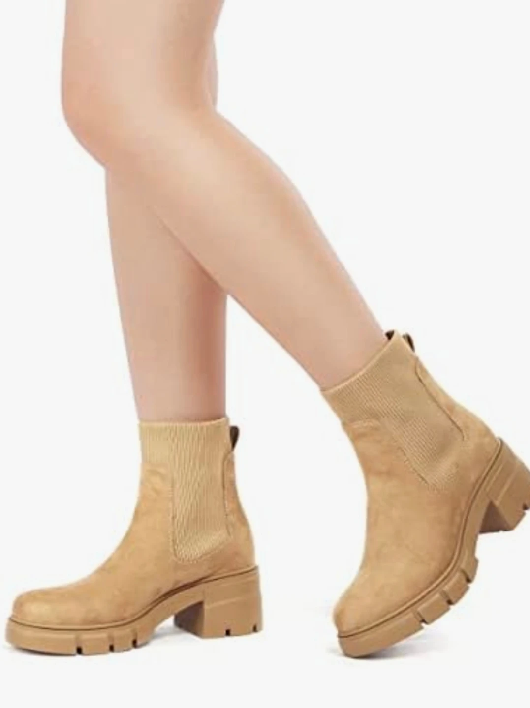 Tan Chelsea Lug Sole Boots - photo 4