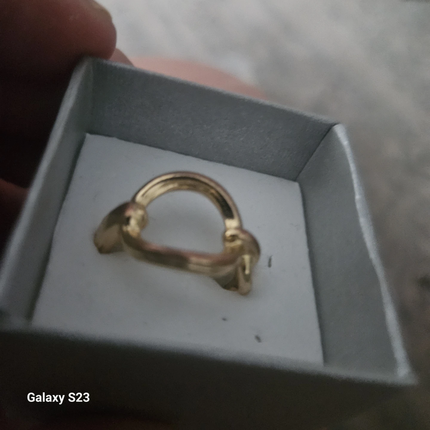Gold-Tone Circular Knot Ring - photo 4